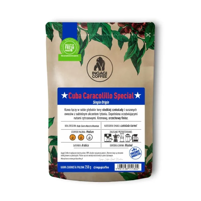 Kawa Ziarnista INGAGI COFFEE Cuba Caracolillo Special Omniroast 250g