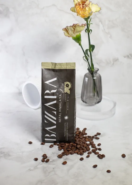 Kawa Ziarnista BAZZARA Rarity Luxury Origin Nepal Himalaya 250g