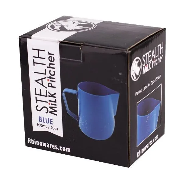 Dzbanek Do Spieniania Mleka RHINOWARES Barista Milk Pitcher - Niebieski 600 ml