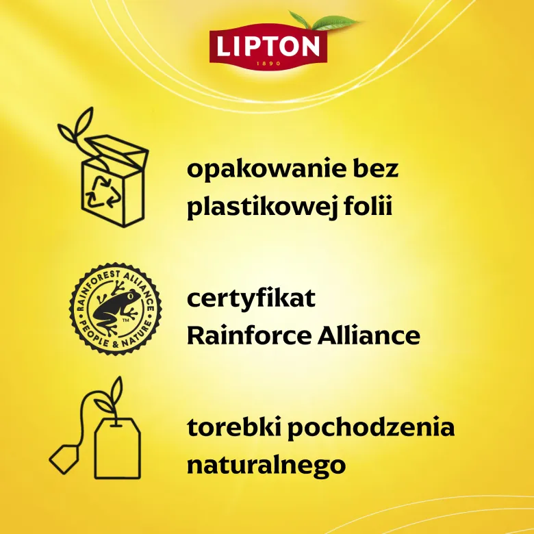 Herbata Czarna LIPTON Earl Grey Lemon 50g - 25 Torebek