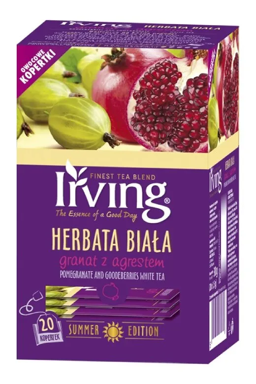 Herbata IRVING Granat Z Agrestem 20x1,5g - Biała