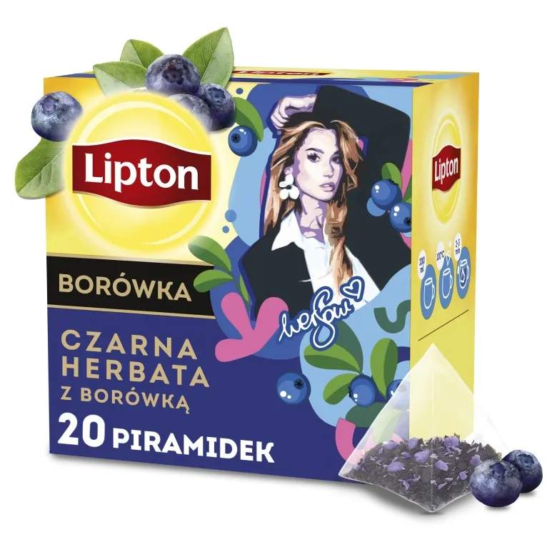 Czarna Herbata Z Borówką LIPTON 20 Piramidek - Edycja Specjalna Wersow