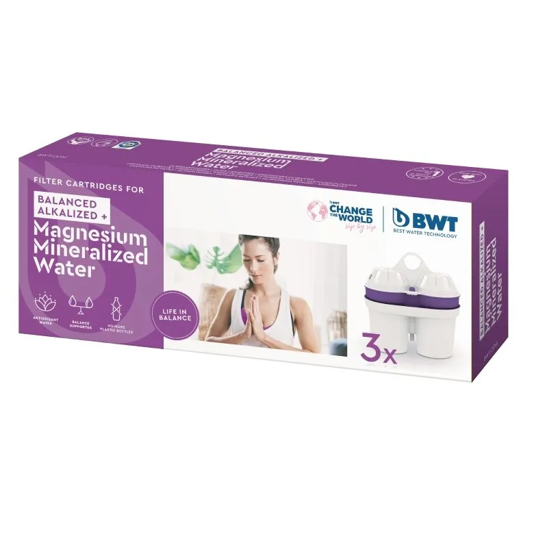 Wkład Filtrujący Wodę BWT Balanced Alkalized + MG2+ - 3 Sztuki