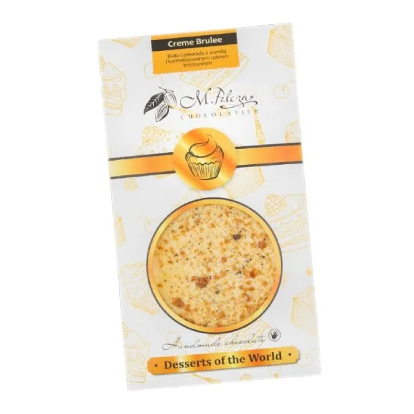 Biała Czekolada M.PELCZAR CHOCOLATIER Desery Świata - Creme Brulee 50g