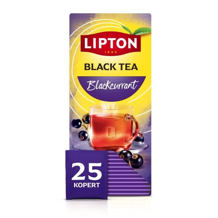 Aromatyzowana Herbata LIPTON Classic Blackcurrant 25x1,6g - Czarna