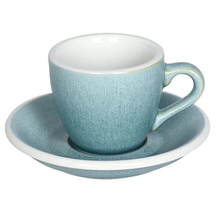 Filiżanka LOVERAMICS Egg Glacier Do Espresso 80 ml - Błękitny