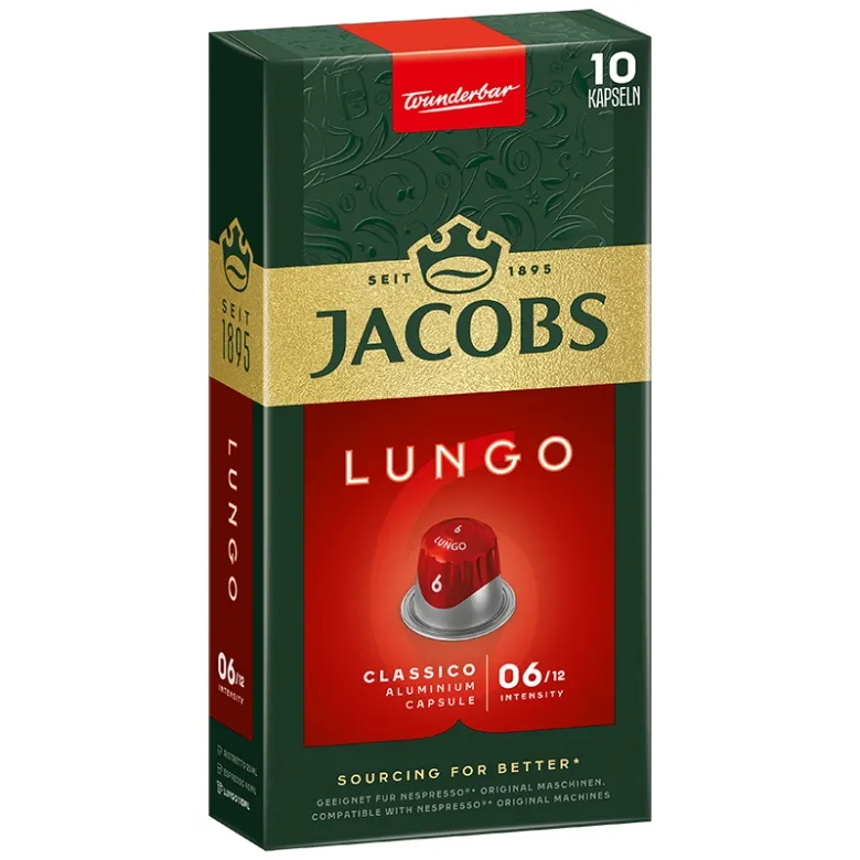 Kapsułki Do Nespresso JACOBS Lungo 6 Classico 10 szt