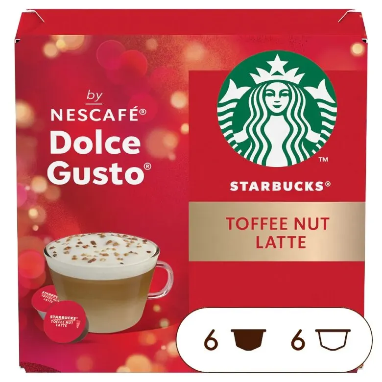 Kapsułki Nescafé Dolce Gusto STARBUCKS® Toffee Nut Latte 12SZT.HOLIDAY BLEND