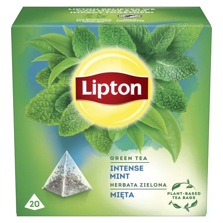 Herbata Aromatyzowana LIPTON Mięta 20x1,6g - Zielona