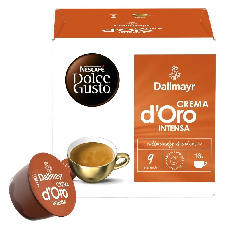 Kapsułki NESCAFÉ® Dolce Gusto® DALLMAYR Crema D'Oro Intensa 16 Sztuk