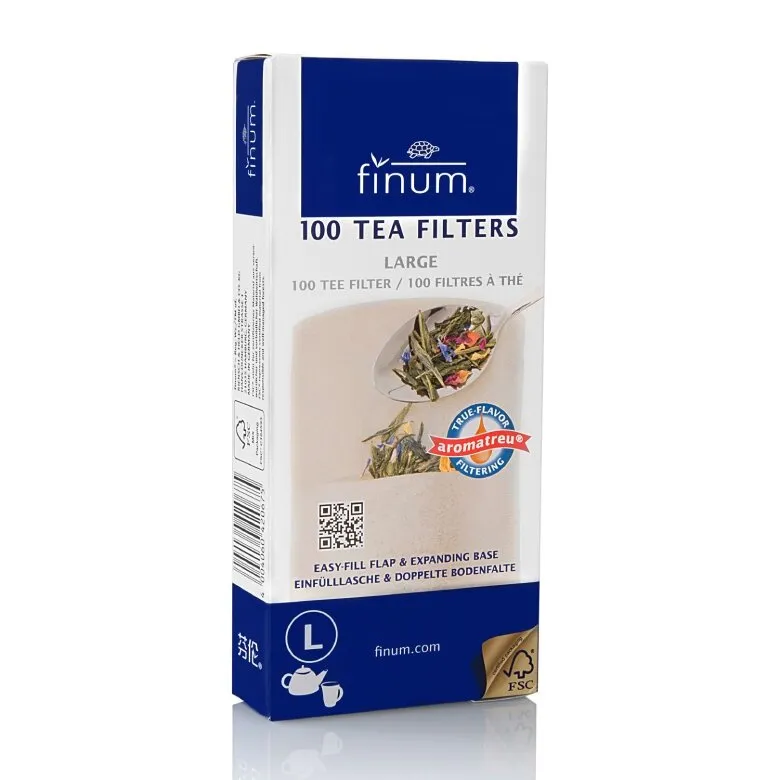 Filtry Do Herbaty FINUM Teaflip Brown L 100szt. - Brązowe