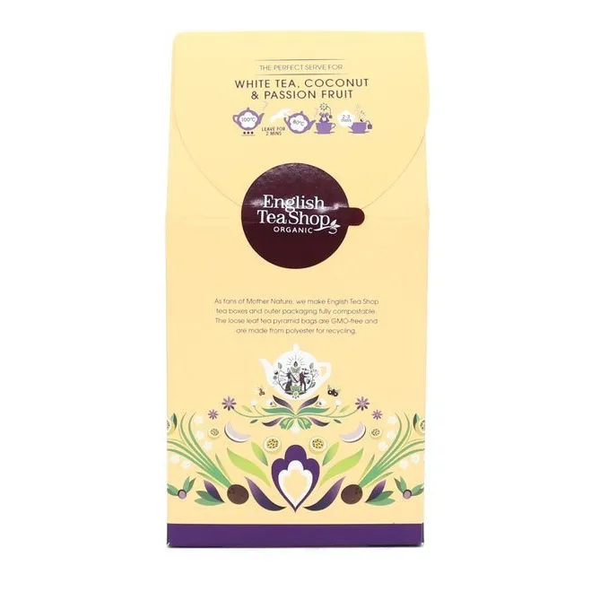 Herbata ENGLISH TEA SHOP White TEA Coconut & Passion Fruit 15x2g - Biała