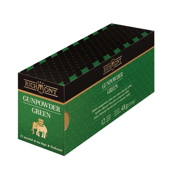 Herbata RICHMONT Gunpowder Green 12x4g - Zielona