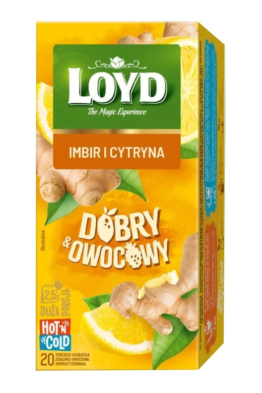 Herbata Owocowa Dobry Owocowy - Imbir I Cytryna 20x2,5g