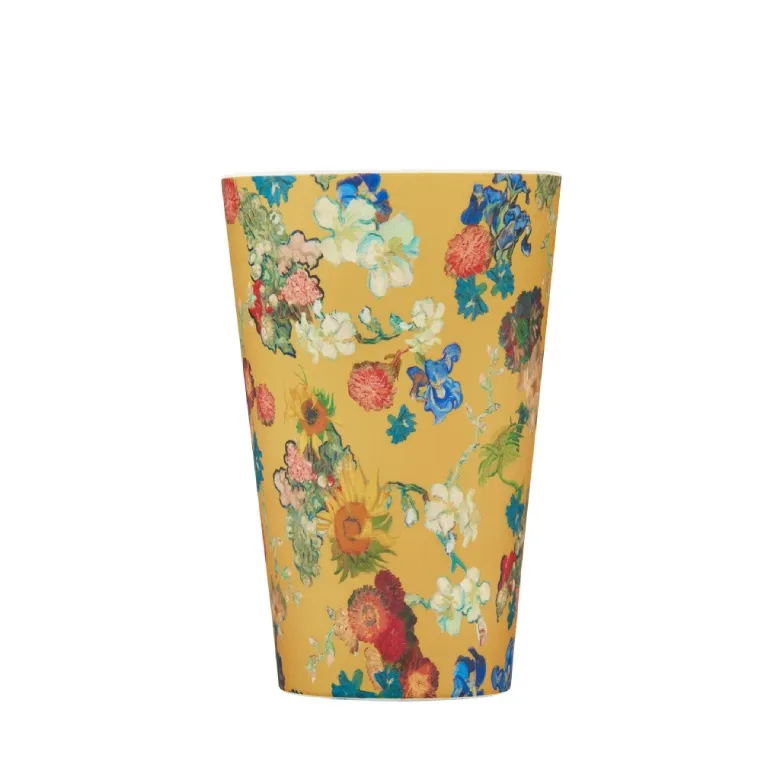 Kubek Na Wynos ECOFFEE CUP Van Gogh Museum 50TH Anniversary Flowers 400ml - Żółte Kwiaty