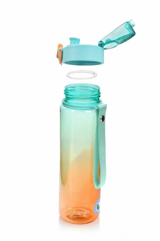 Butelka Na Wodę CASNO Aura 560 ml - Zielono-Pomarańczowa