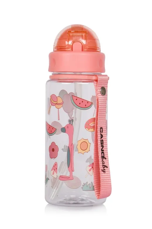 Butelka Na Wodę Dla Dzieci CASNO Willy 400 ml - Różowa