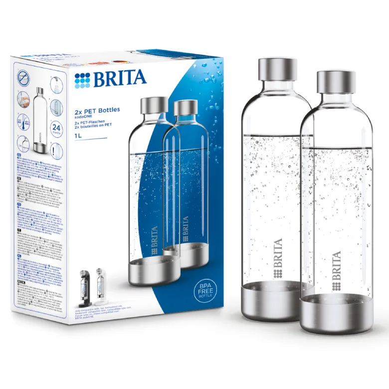 Zestaw 2 Butelek Plastikowych PET BRITA SodaONE 1l
