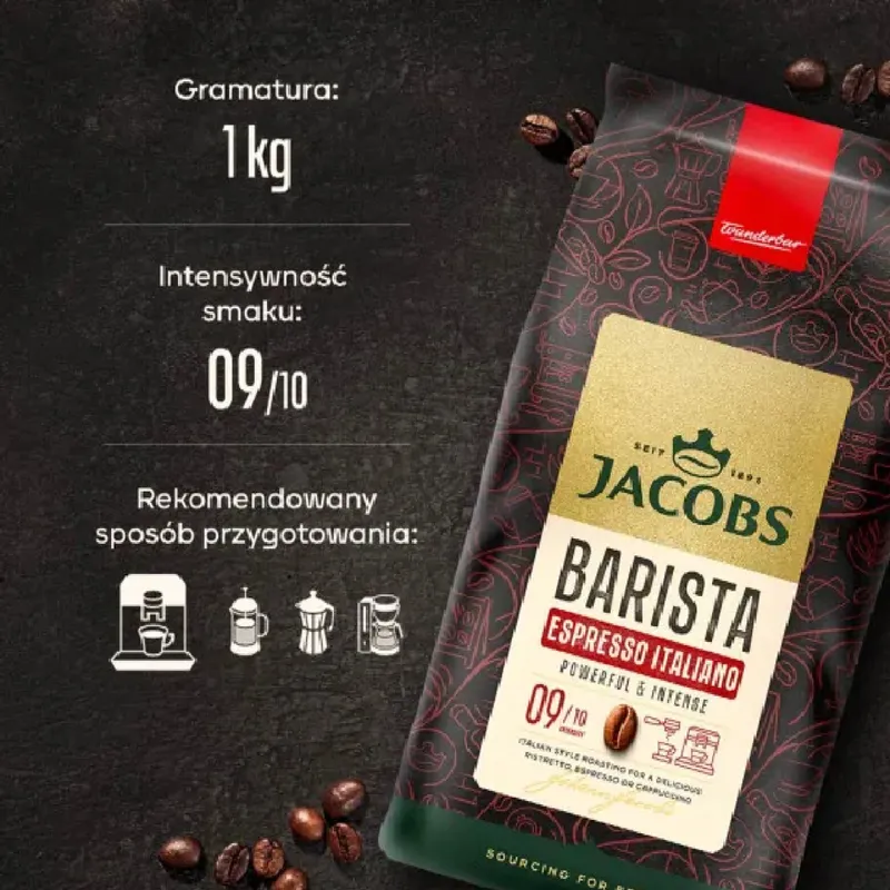 Kawa Ziarnista JACOBS Barista Editions Espresso Italiano 1kg