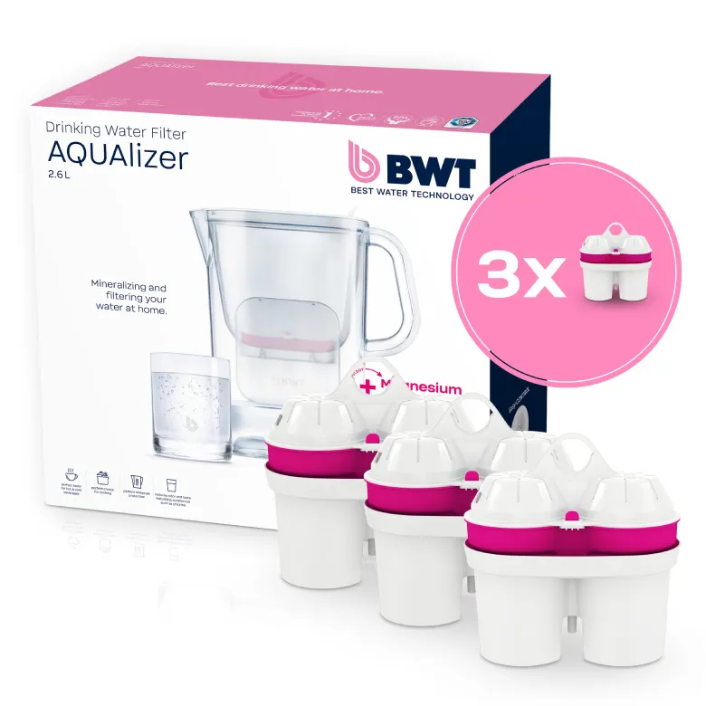 Dzbanek Filtrujący Wodę BWT AQUAlizer 2.6l + 3 Wkłady Magnezowe