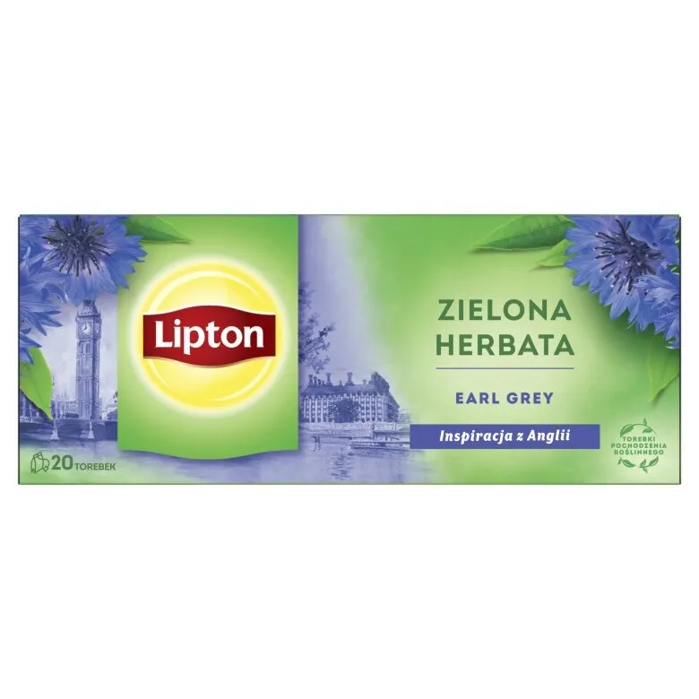 Herbata LIPTON Earl Grey 20x1,6g - Zielona
