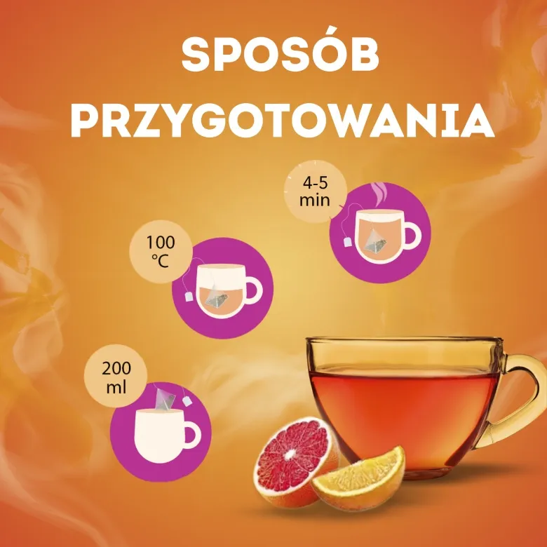 Herbatka Owocowa LIPTON Grejpfrut I Pomarańcza 20x1,7g