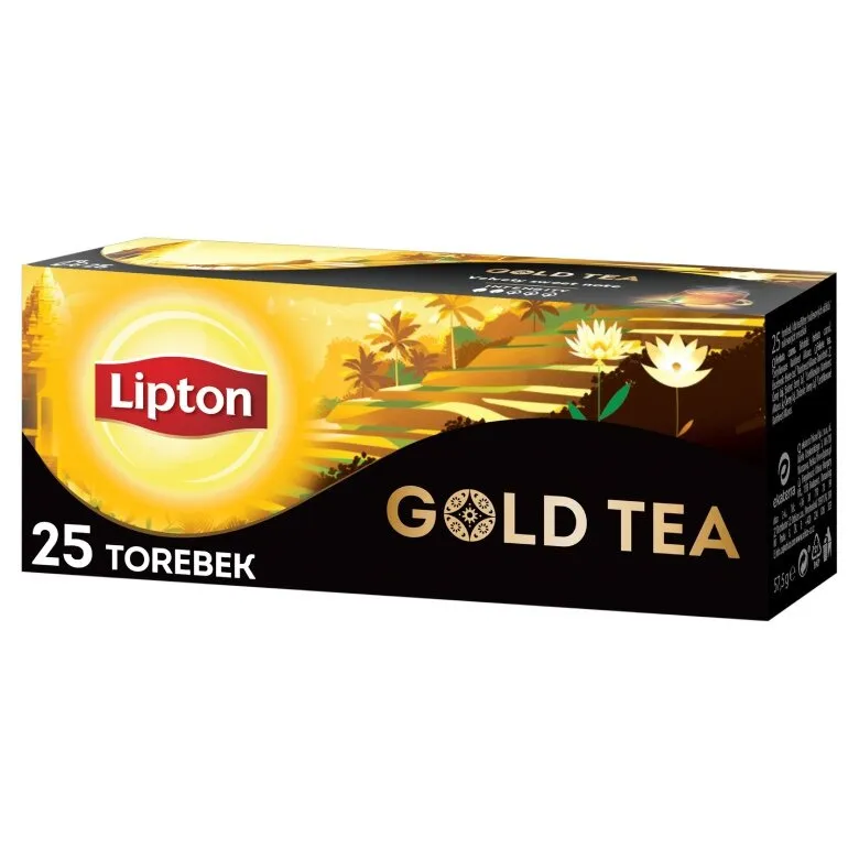 Herbata Aromatyzowana LIPTON Gold Tea 25x1,5g - Czarna