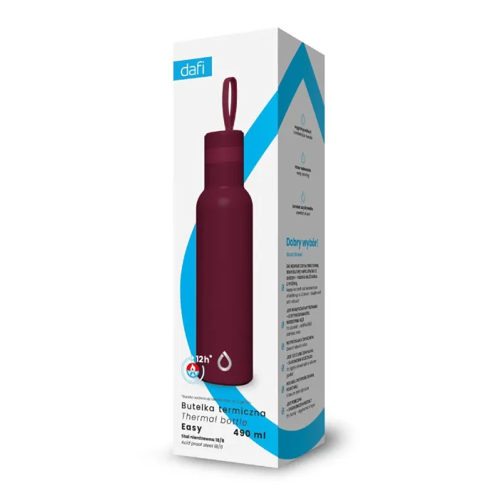 Butelka Termiczna DAFI Easy 490 ml - Burgundowa