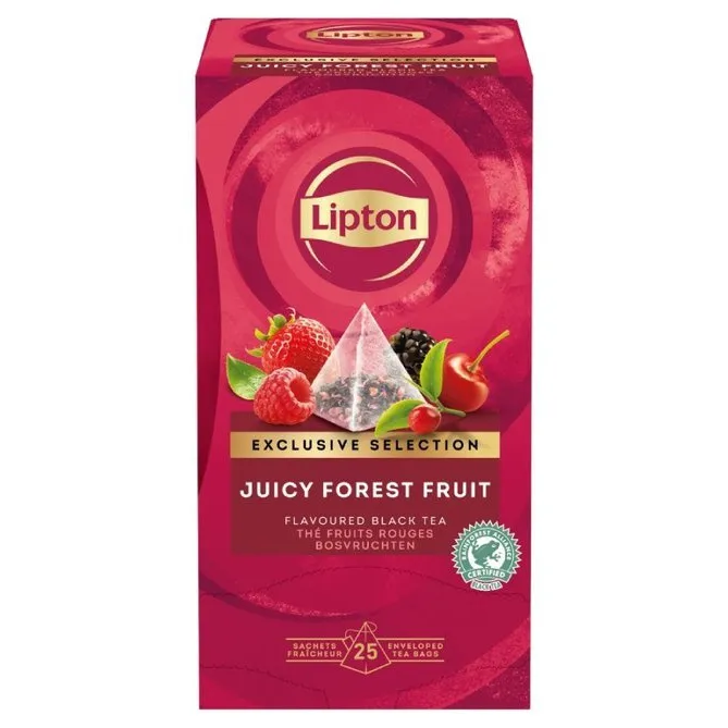 Herbata LIPTON Exclusive Selection Juicy Forest Fruit 25x1,7g - Czarna