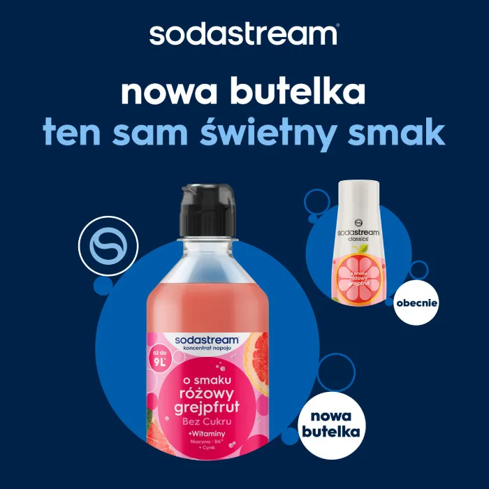 Syrop SODASTREAM Różowy Grejpfrut 440 ml - Bez Cukru