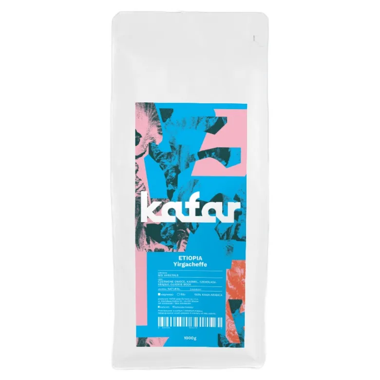 Kawa Ziarnista KAFAR Etiopia Yirgacheffe Natural 1kg