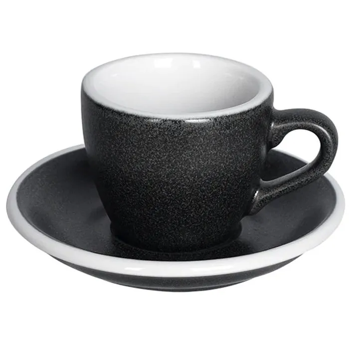Filiżanka LOVERAMICS Egg Anthracite Do Espresso 80 ml - Ciemnoszary