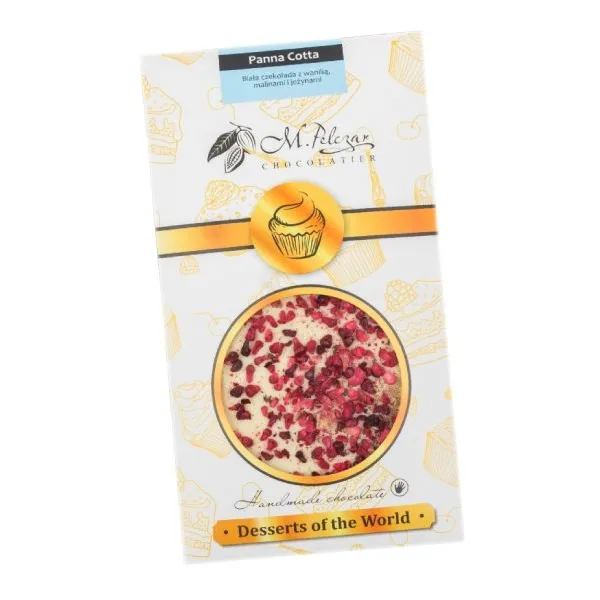 Biała Czekolada M.PELCZAR CHOCOLATIER Desery Świata - Panna Cotta 50g