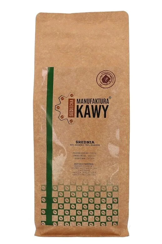 Kawa Ziarnista SIEDLECKA MANUFAKTURA KAWY Mieszanka Średnia 1kg