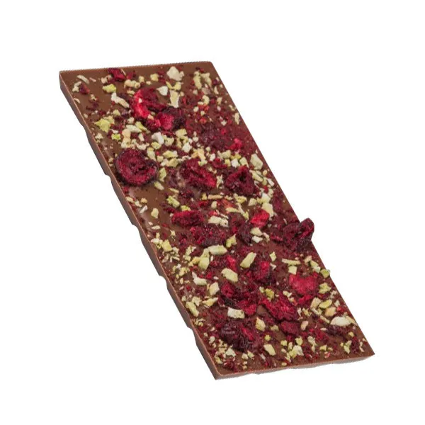 Mleczna Czekolada M.PELCZAR CHOCOLATIER Z Wiśnią I Kiwi 85g