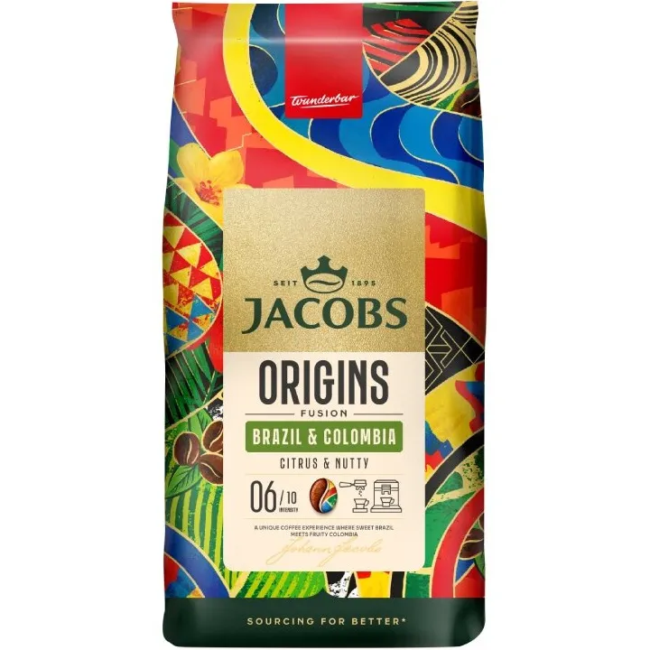 Kawa Ziarnista JACOBS Origins Fusion Brazil & Colombia 1kg