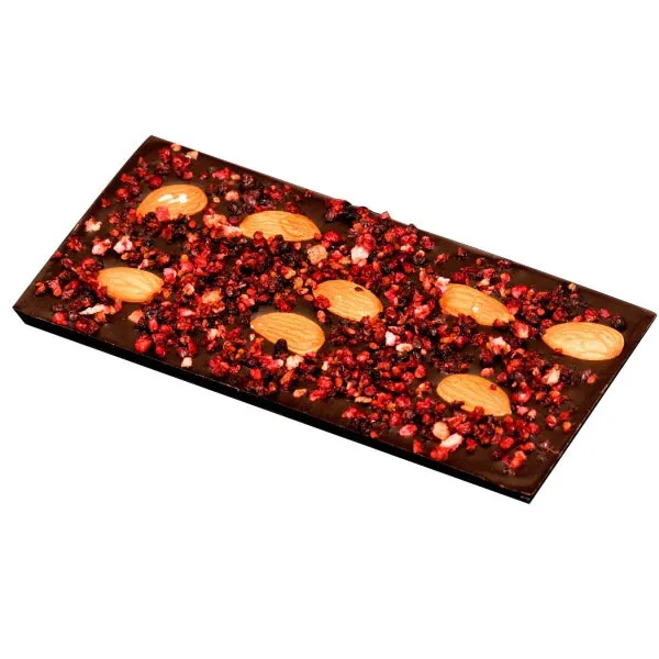 Gorzka Czekolada M.PELCZAR CHOCOLATIER Z Migdałami I Jeżyną 85g
