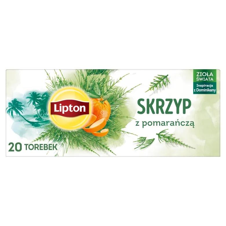 Herbatka Ziołowa Aromatyzowana LIPTON Skrzyp Z Pomarańczą 20x1g