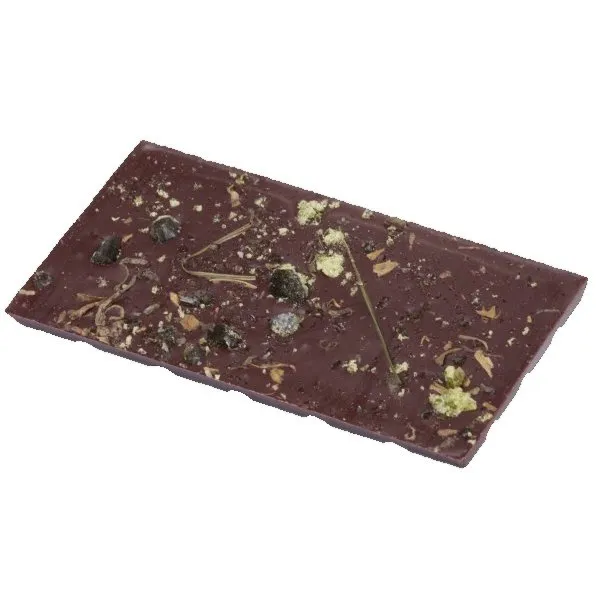 Gorzka Czekolada M.PELCZAR CHOCOLATIER Z Karmelizowaną Herbatą I Trawą Żubrówkową 85g - Zielona