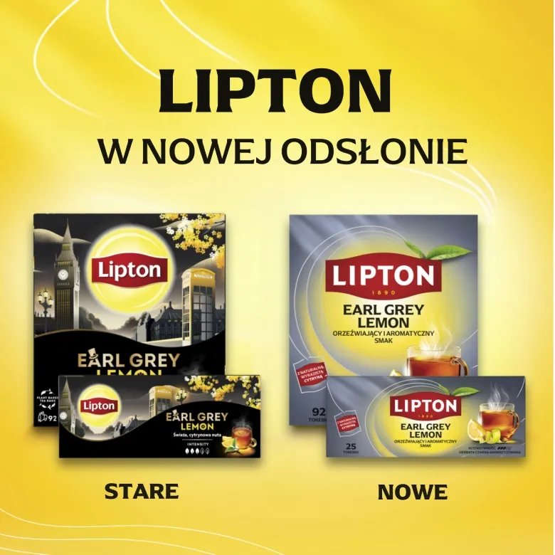 Czarna Herbata LIPTON Earl Grey Lemon 184g - 92 Torebki