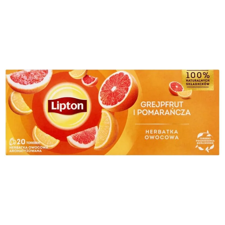 Herbatka Owocowa LIPTON Grejpfrut I Pomarańcza 20x1,7g