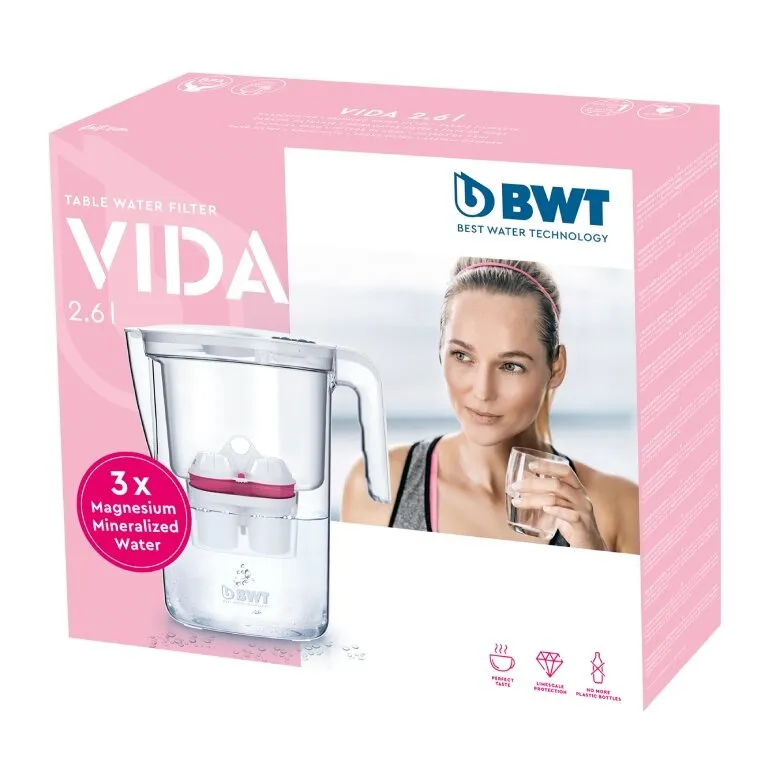 Dzbanek Filtrujący Wodę BWT Vida 2.6 l Biały - Manualny Z 3 Wkładami MG2