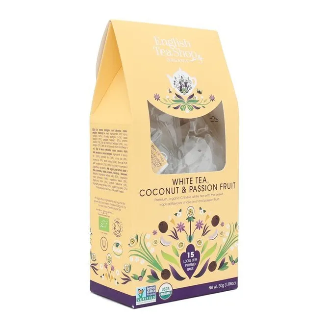 Herbata ENGLISH TEA SHOP White TEA Coconut & Passion Fruit 15x2g - Biała