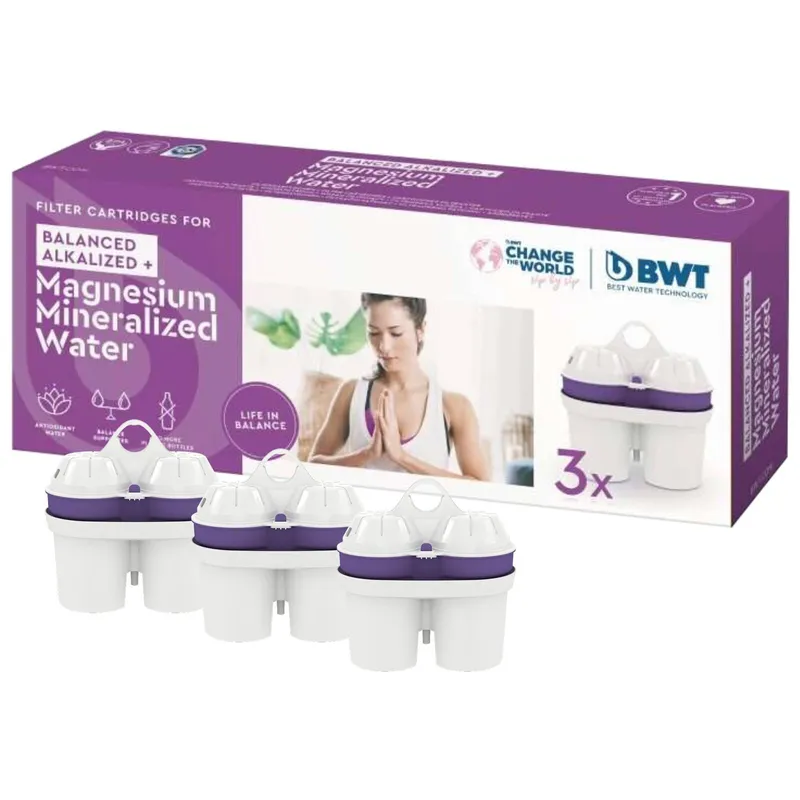 Wkład Filtrujący Wodę BWT Balanced Alkalized + MG2+ - 3 Sztuki