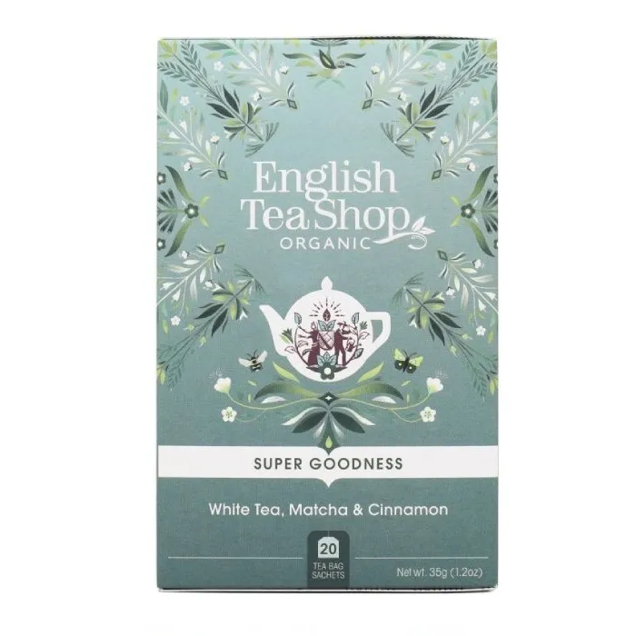 Herbata ENGLISH TEA SHOP White TEA Matcha Cinnamon 20x1,75g - Biała