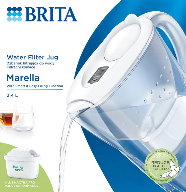 Dzbanek Filtrujący BRITA Marella MAXTRA PRO Pure Performance 2,4 l - Biały