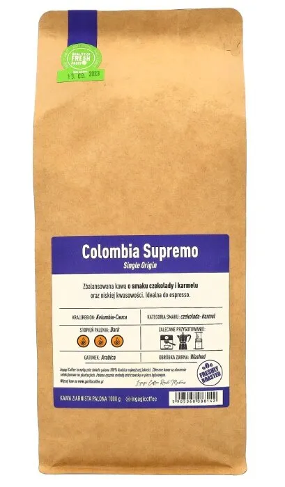 Kawa Ziarnista INGAGI COFFEE Colombia Supremo 1kg