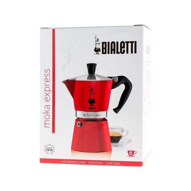 Kawiarka BIALETTI Moka Express 6 Filiżanek - Czerwona
