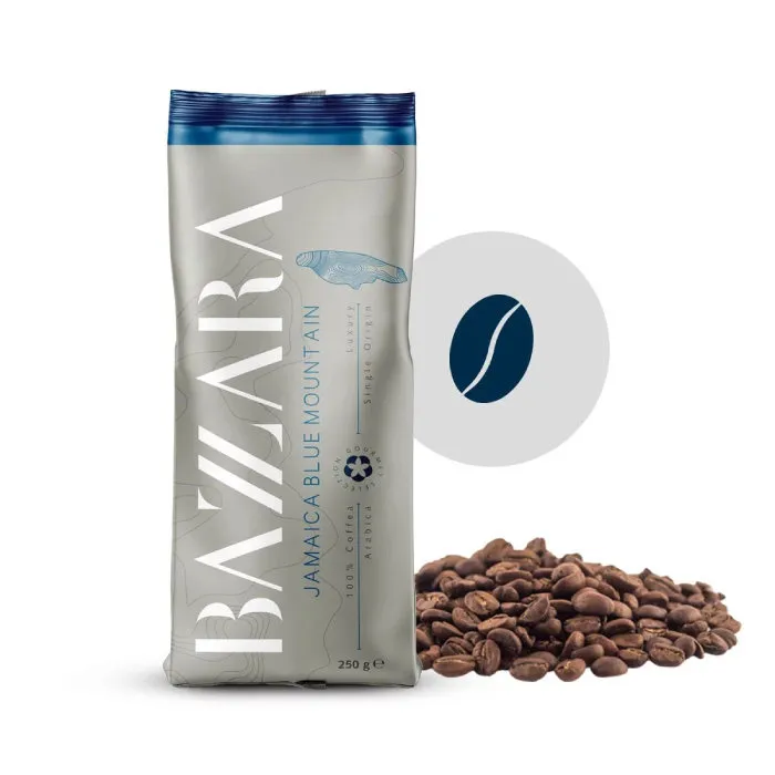 Kawa Ziarnista BAZZARA Rarity Luxury Origin Jamaica Blue Mountain 250g