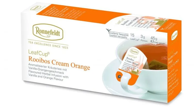 Ziołowa Herbata RONNEFELDT Leaf Cup Rooibos Cream Orange 15x3g